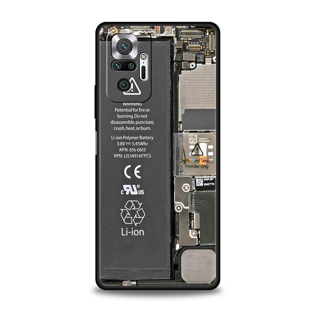 Main Circuit Board Pattern Phone Case Cover for Redmi 14C 10C Note 15 14 13 12 10 11 K40 Pro Plus 5G Soft TPU Shockproof Fundas