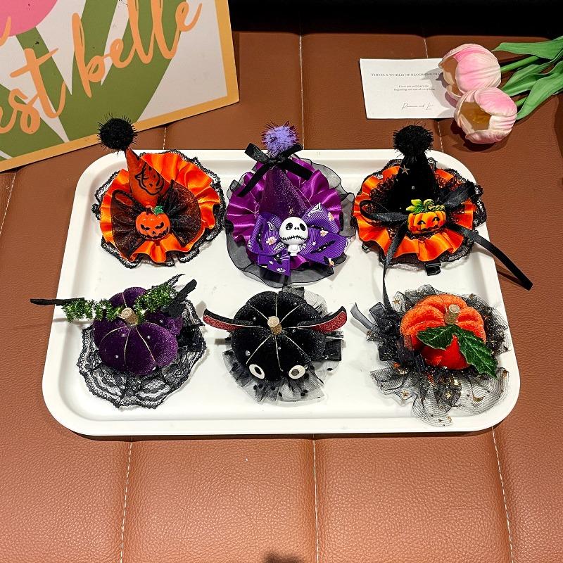 New Halloween hairpin Pumpkin ghost hairpin children adult funny holiday hairpin party headdress