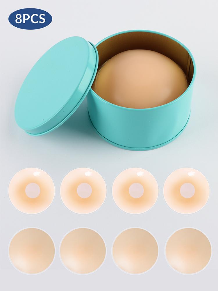 Silikon Brustwarzenabdeckung Wiederverwendbar Damen BH Aufkleber Brustblatt Trägerloser Push-up BH Unsichtbare Brustpolster Brustpasties Dessous