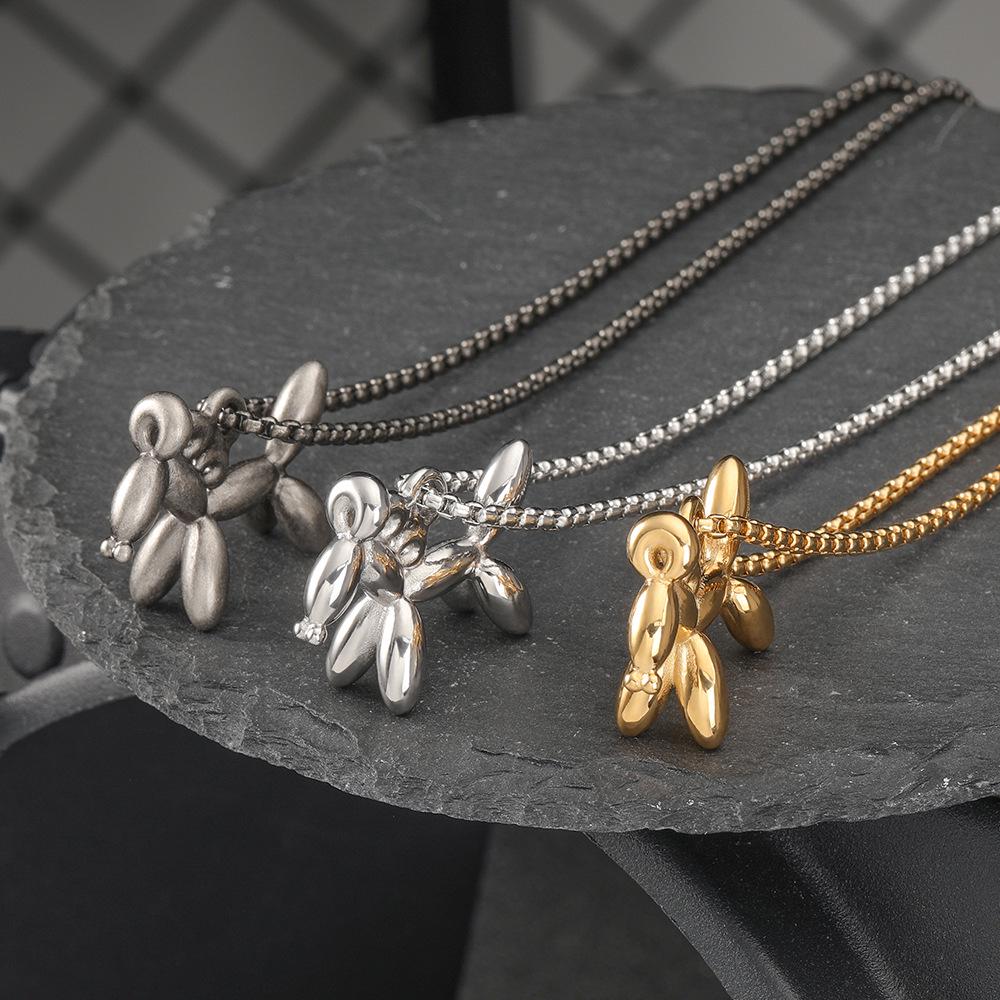 

Titanium Steel Zodiac Horse Necklace - Trendy Sweater Chain for Women