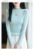 Design-Inspired Women's Ribbed Mock Neck Knit Top – New Autumn Long-Sleeve Pullover T-Shirt