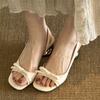 Retro-style Shoes with Thick Heels and Open Toes - Women's Shoes, New Style, High Heels