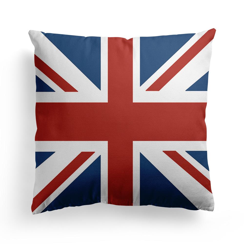 Sofa Pillow Case Does Not Include Pillow Core Living Room European-style Rice-shaped National Flag Mediterranean Bay Window Pillow British Style
