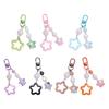 Sweet Gradient Pentagram Star Pendant Keychains Car Keyring Backpack Decoration