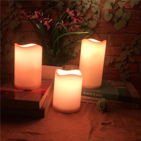 Buy 3 Piece Set Colorful Remote Control Candle Light LED Electronic