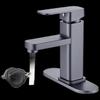 Junshi Gunmetal Grey Bathroom Sink Faucet