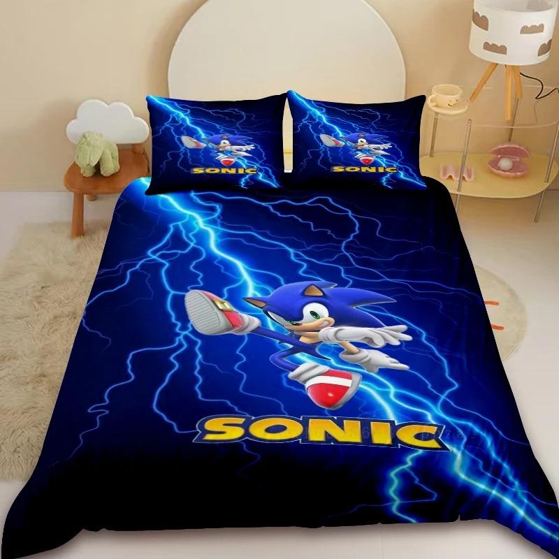 Sonic Cool Duvet Cover Set Bedding Set Comforter Cover for Bedroom Home Decor Children Teens Birthday Gifts