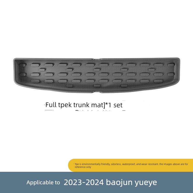 Suitable for 23-24 Model Baojun Yueye Car Floor Mats, Tpe Special-Purpose Dirt-Resistant and Waterproof Floor Mats 23-24 Baojun Yueye Trunk Mat