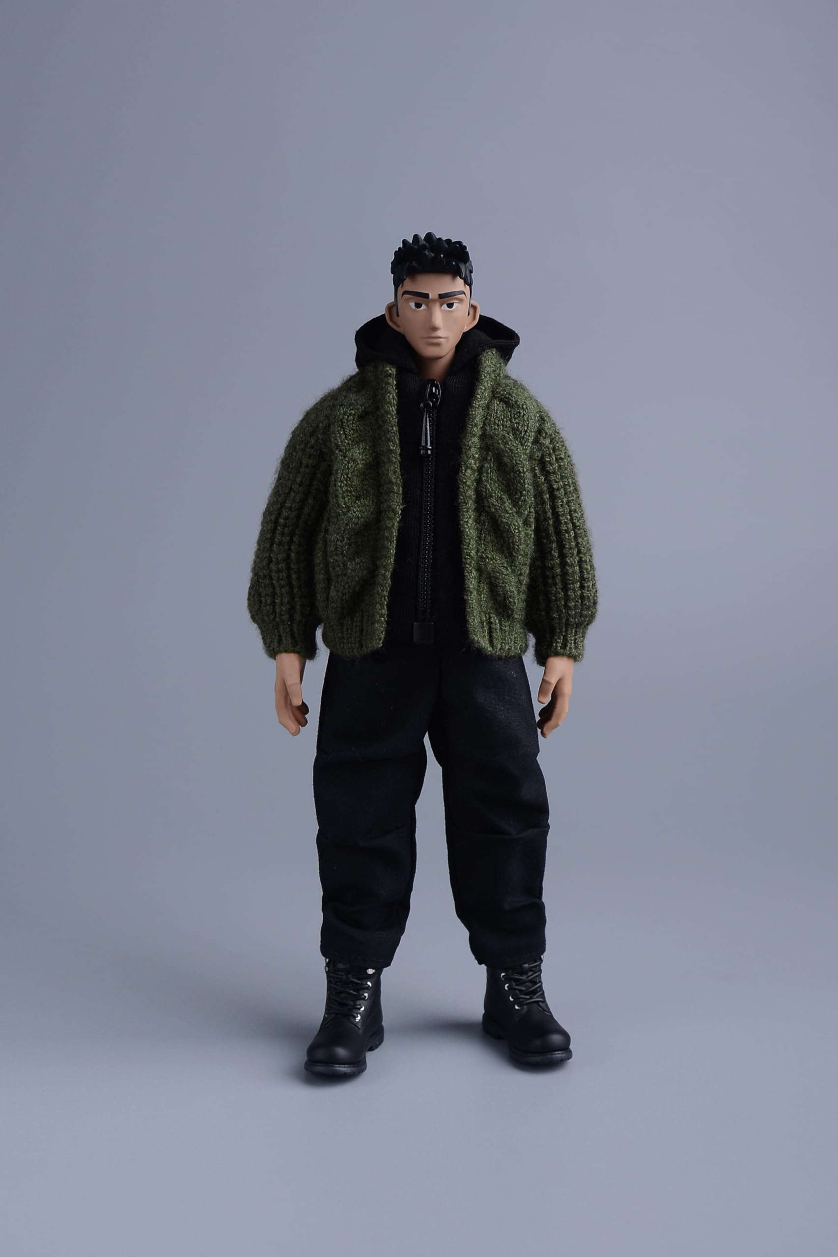 

HAMRETHYPPZ 1/12 Cute Set, Male and Female Clothing 1/12, Casual Set, Size 1/12 Scale, Dress Up Sweater (Head and Body Not Included) (Green-A)