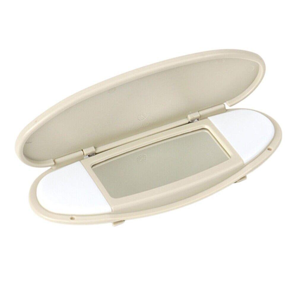 Sun Visor Mirror Cover 1 Pcs Beige Car Accessories
