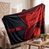 Eintracht Frankfurt Personalized Fleece Blanket With Football Logo, Custom Name Text Soft Warm Home Throw Blanket