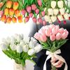 5/10PCS Tulips Artificial Flowers Real Touch Flowers Tulip Bouquet Decor Fake Tulips Flower for Home Wedding Decorations