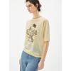 ELLE Graffiti Print Knit Short Sleeve Top