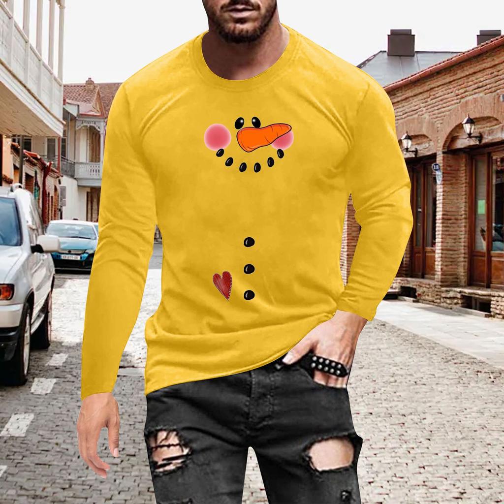 Men's T Shirt O-Neck Clothing Apparel Outdoor Long Sleeve Print Fashion Designer Vintage