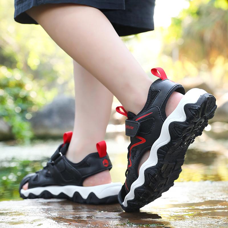 Kids Breathable Sport Sandals Summer Anti-Slip Closed Toe Beach Shoes for Boys Girls Outdoor Walking Sandials