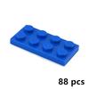 88Pcs Thin Figure Bricks Plate 3020 2x4 Dots Building Blocks Particle Educational Creative Size Compatible Brand Leduo Kid Toys