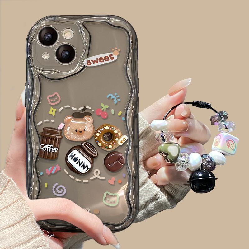 Coffee Bear Doll Applicable To Apple 14promax Mobile Case IPhone13 Cute XS/XR Silicone Soft Shell