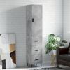 vidaXL Highboard Betongrau 34,5x34x180 Cm Holzwerkstoff