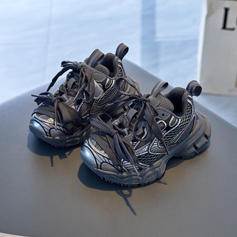 Dětská módní značka Boty Jaro a Podzim Nové Dívčí Sportovní boty Chlapecké Tátovy boty Letní Prodyšné Síťované boty