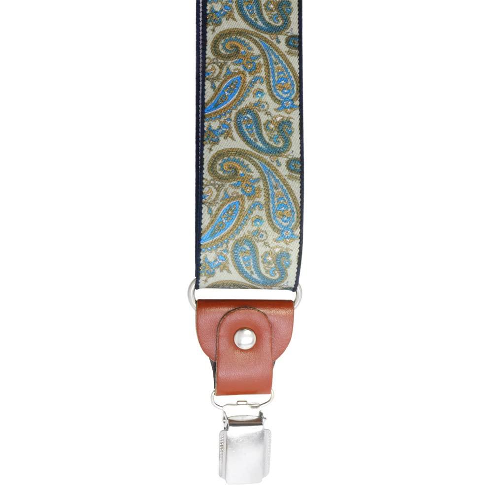Suspender Clip Paisley White Sc00041 [Bowties.jp] Y-Shape
