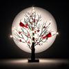 LED Luminous Red Bird Desktop Christmas Tree Festive Atmosphere Decoration Ornament Indoor Spring Festival Christmas Tree Light