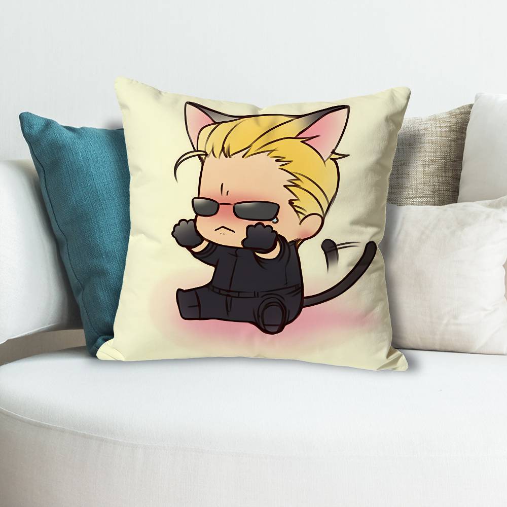 Cool AAlbert WWesker Anime Celebrity Merchandise AllMatch Printed Pillow Case Sofa Car Office Room Decoration Protector