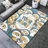 Penguin Cats Adventure Custom Name Carpet Rug For Living Room Bedroom Home Sofa Decoration Kids Play Nonslip Floor Mat