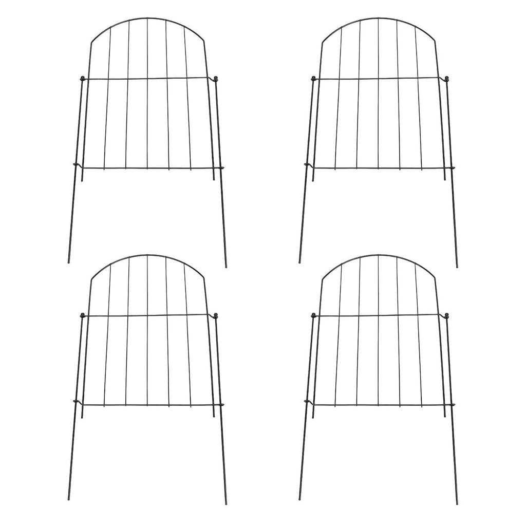 Animal Barrier Fence Iron Sturdy Decorative Outdoor Dog Fence Border for Garden Yard