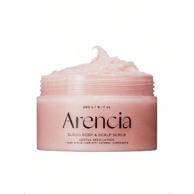 

arencia Fresh Cloud Морська сіль Скраб для тіла та шкіри голови (Рожевий) 260г - Ексфоліант, Засіб для видалення горбків для шовковисто-гладкої шкіри, Корейський догляд за шкірою