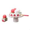 Wooden Birthday Cake Play Set Removable Pieces for Children