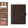 Authentic Cross Pattern A5 Notebook, Loose-Leaf A7 Checkered Planner, A6 Leather Notebook with Horizontal Ruled Pages