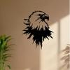 Modern Eagle Metal Wall Art, Large Soaring Bird Sculpture, Rust-Resistant Iron Statue for Living Room Garden Fence, Holiday Year Round Decor
