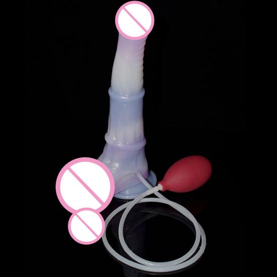 Irrigator Sex Supplies Waterproof Portable Moderate Colorful Dildo Horse Realistic Squirting Penis