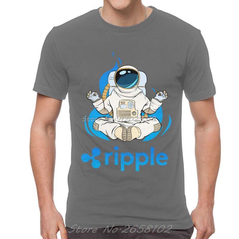 Ripple XRP Coin Crypto T Shirt Men Cotton Print T-shirt Funny Tshirt Astronaut Cryptocurrency Tees Harajuku Streetwear