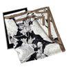 New light luxury flower sketch 91 imitation silk large square scarf fashion tube top retro printing versatile twill silk scarf