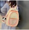 2024 Large Capacity Japanese Style Color Block Backpack for High School & College Girls