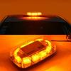 LED Strobe Light Bar Amber Lens Warning Hazard Flashing Lights Magnetic Mount For Emergency Construction Vehicles