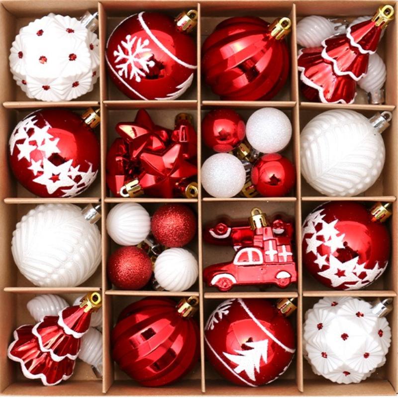 

42PCS 6CM Premium Painted Christmas Ball Set 2025 New Year Santa Home Decorations Christmas Tree DIY Decorative Ornaments 42pcs