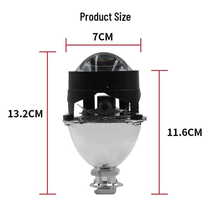 2.5" WST HID Bi-Xenon Projector Lens Headlight Kit for Cars & Motorcycles - High Brightness, Non-Destructive Refit.