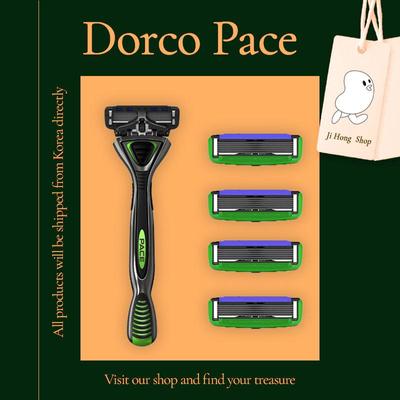 Pace 6 - 6-blade Razor 1 + Razor Blade 4 Pieces Pace 6 Man Premium Rubber, Advanced-Lubricating Strip, Shaving