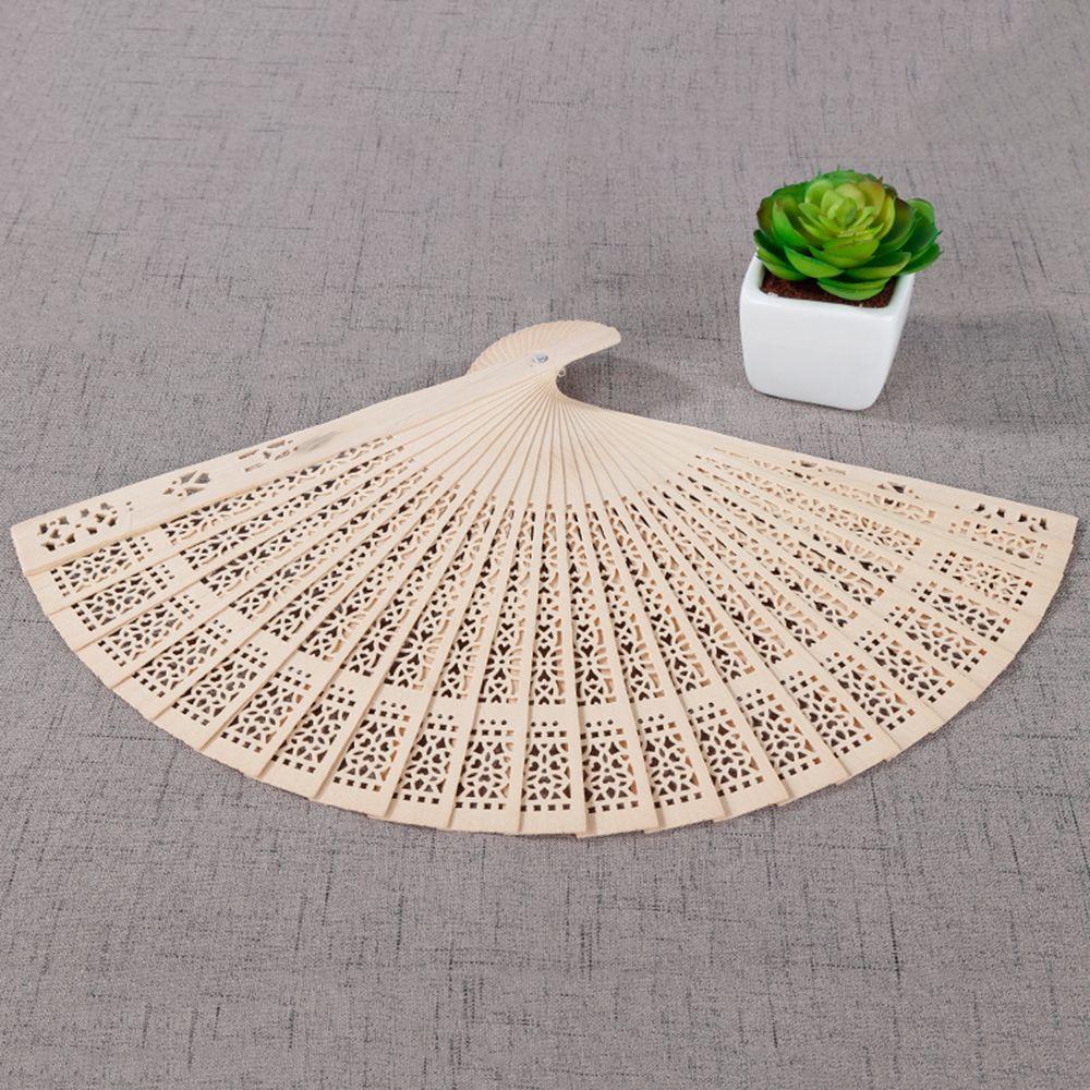 Hand Fan Sandalwood Fan Hand Held Flower Fans Photo Prop Tool Folding Fans Hollow Dance Hand Fans
