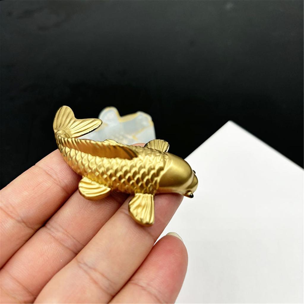 Flexible Mirrored Finish Carp Carp Silicone Mold For Resin Art Keychains Bookmarks DIY Projects Jewelry Making Tool
