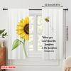 2pcs 2D Flat Printing Curtain Sunflower Bee Sunshine 0 100% Polyester Fabric Without Electricity Birthday Party for Entryway