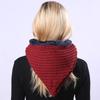 Women's Pullover Stripe One Piece Plush Thickened Riding Ear Protector Knitted Warm Hat