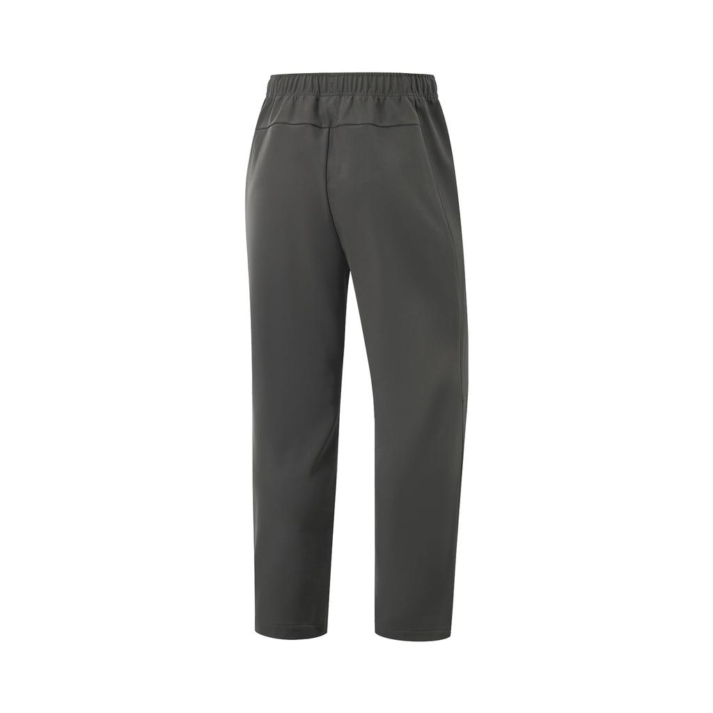 Li Ning Fitness Series Solid Color Mid Waist Comfortable Breathable Versatile Fleece Lined Warm Straight Leg Sports Pants Men Pants AYKU519-2