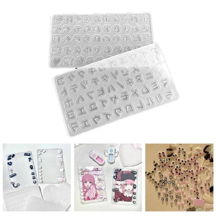 Silicone Sand Art Decoration Mold Epoxy Resin Moulds Japanese Character Shaped
