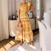 Women's Fashion Summer Spring Short Sleeve Oblique Collar High Waist  Casual Dresses