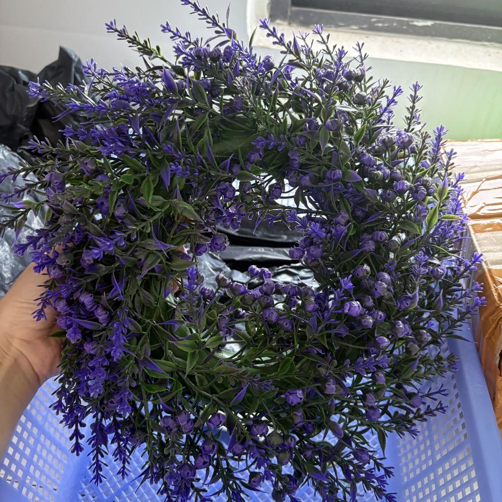 Lifelike Artificial Lavender Wreath Fresh Fake Flower Wreath Spring Wreath Front Door фиолетовый