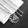 Hollow Moon Celtic Knot Pendant Retro Geometric Womens Stainless Steel Necklace