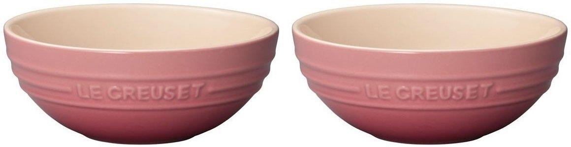 

Le Creuset Multi-Bowl Bowl, 15 cm, Rose Quartz, Heat and Cold Resistant, Microwave and Oven Safe, Set of 2 [Official Japanese Product]